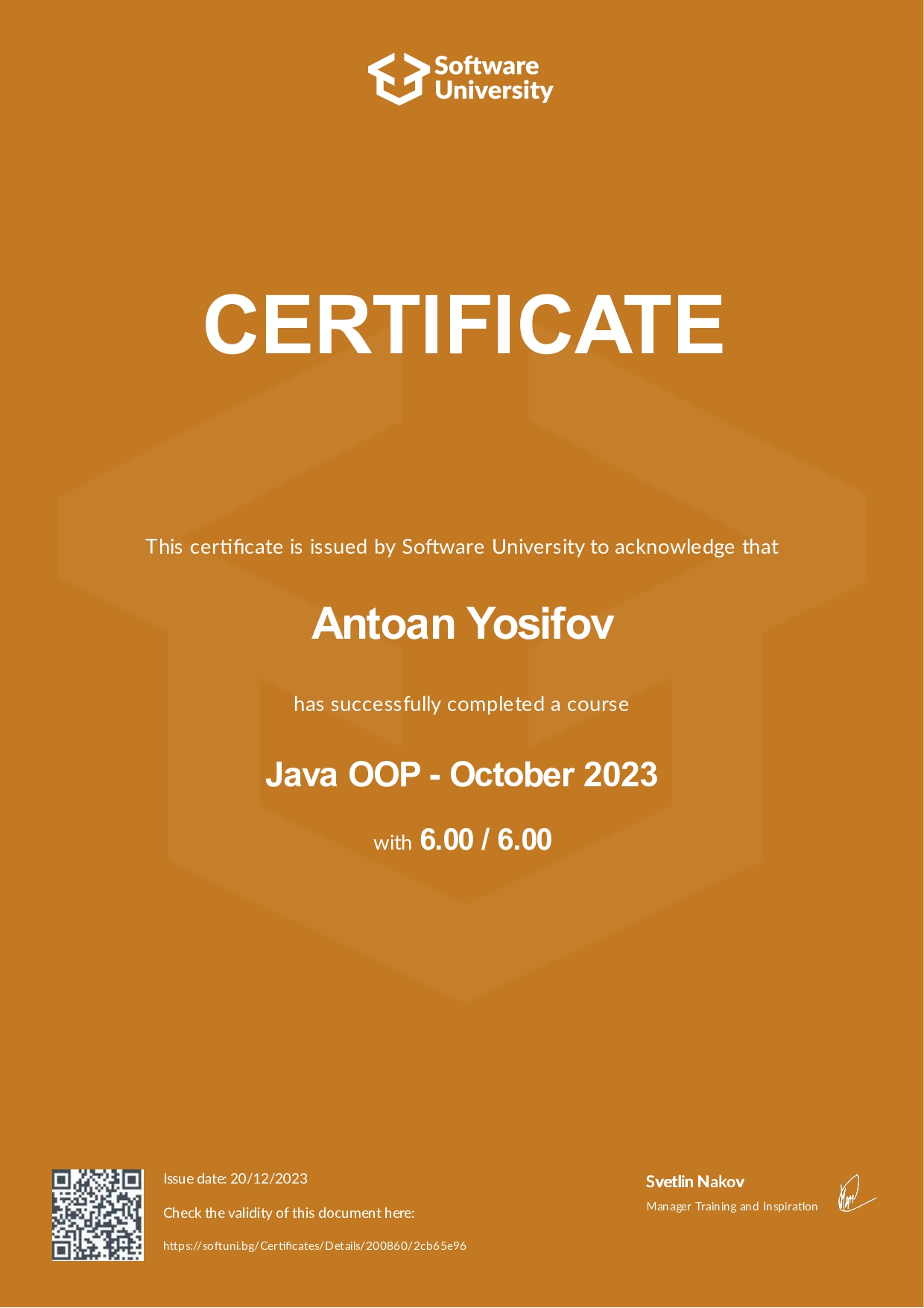 Java OOP October 2023
