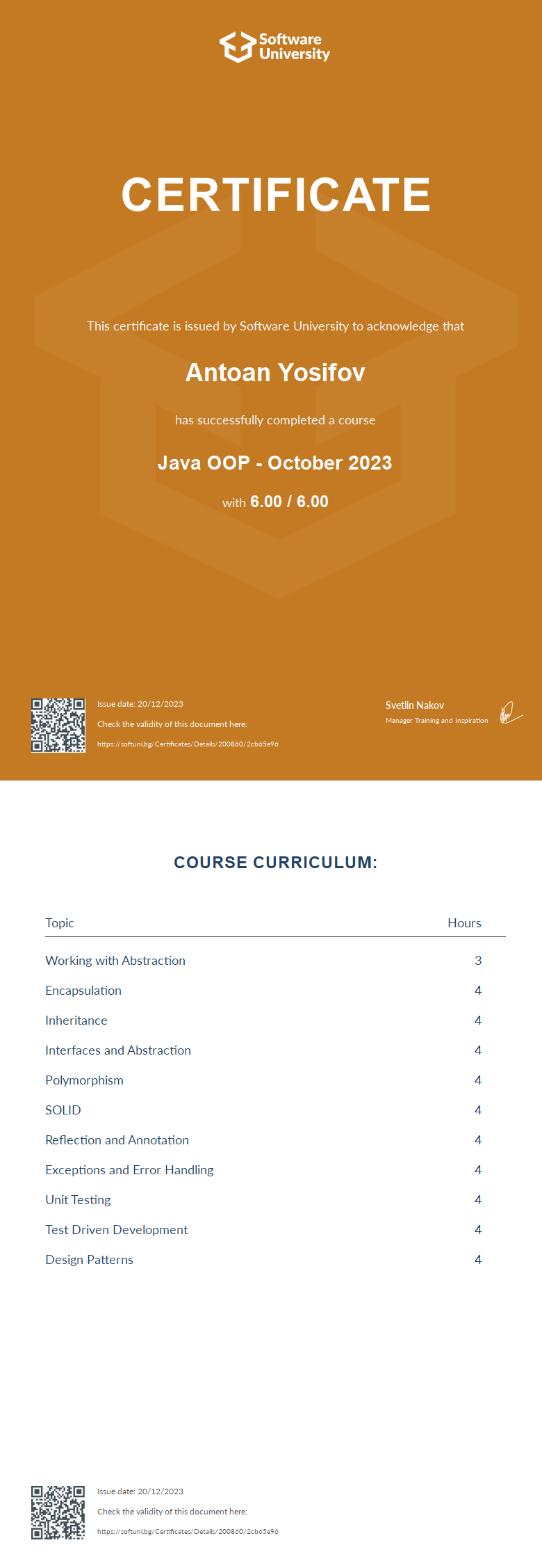 Java OOP October 2023