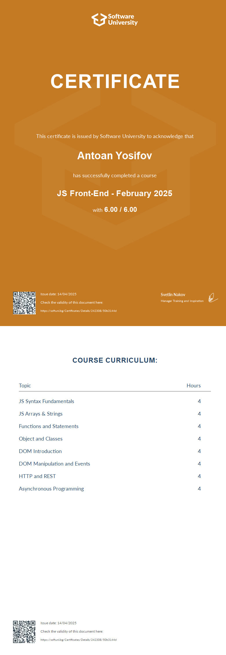 JS Front-End February 2025