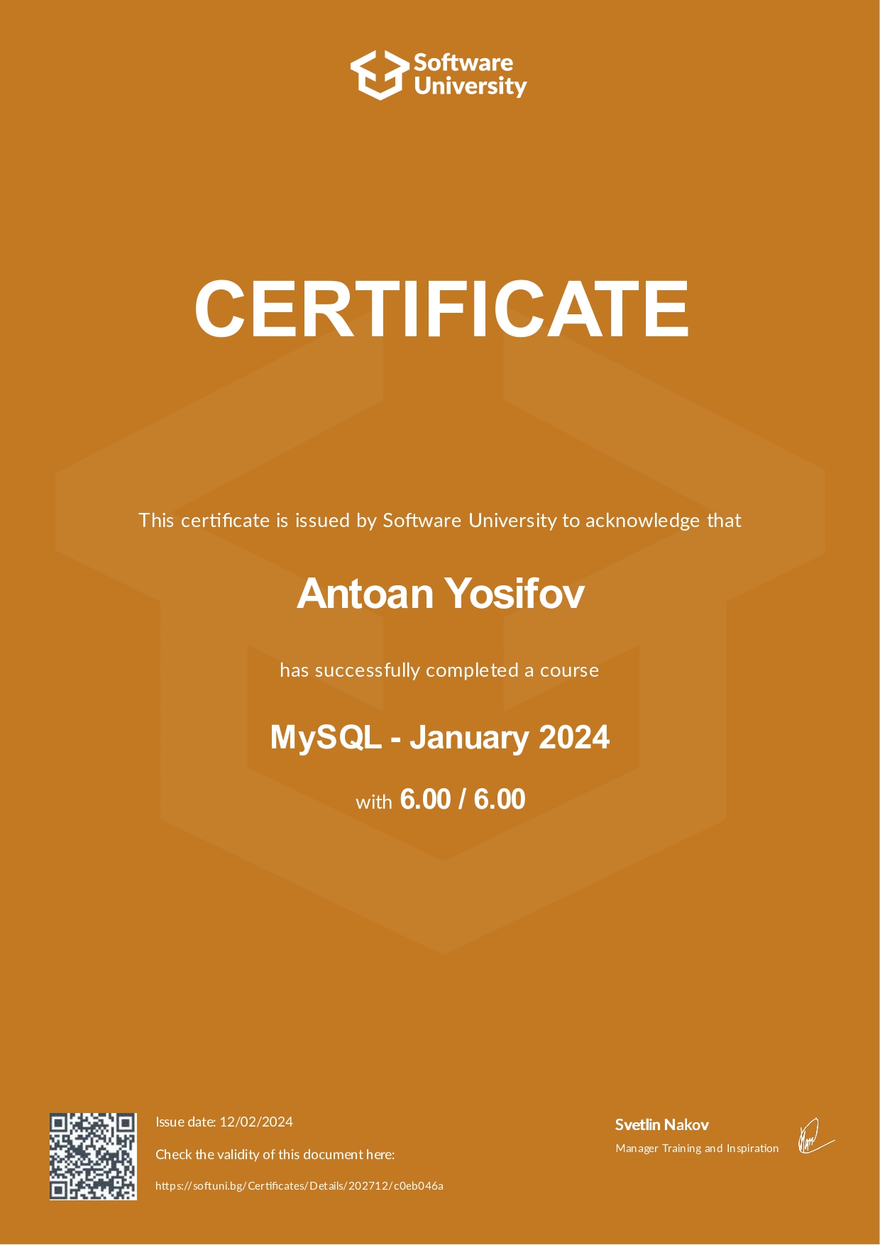 MySQL January 2024