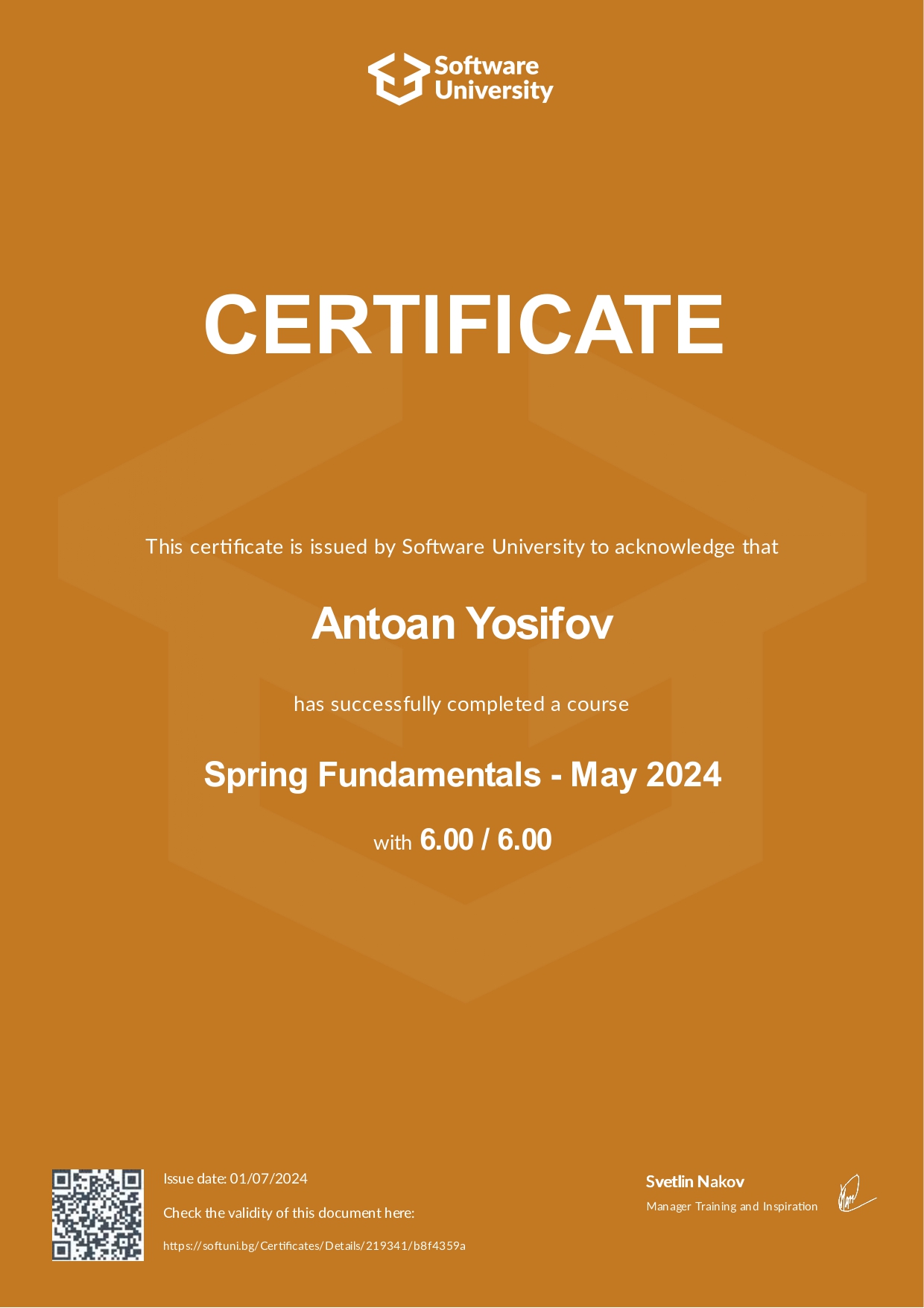 Spring Fundamentals May 2024