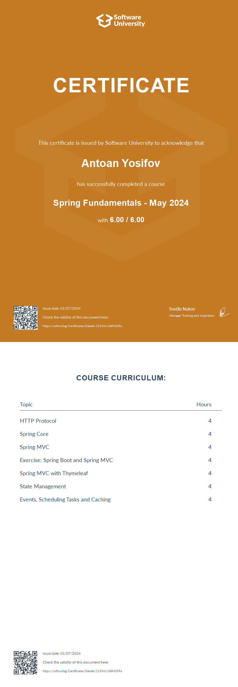 Spring Fundamentals May 2024